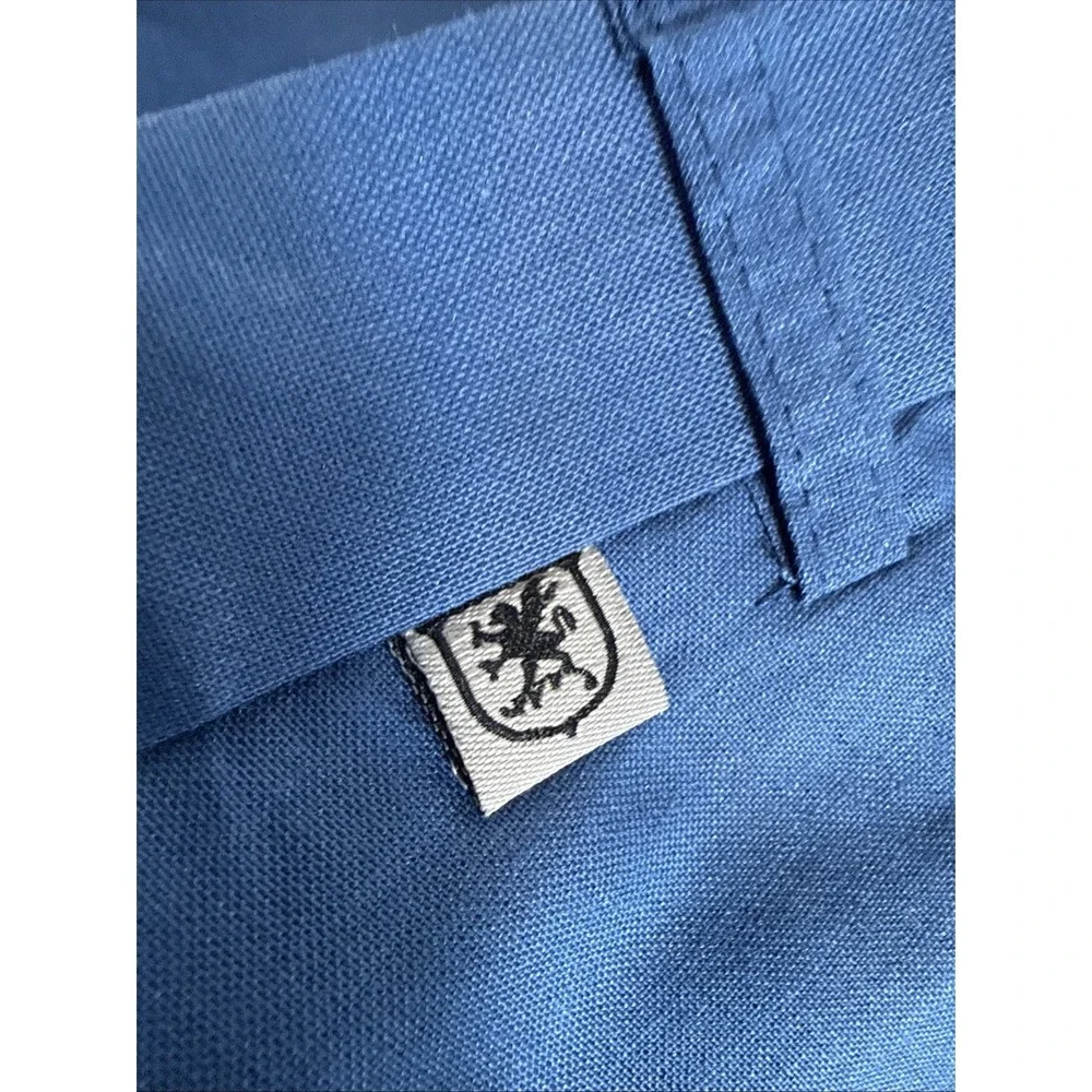 Stacy Adams Mens New Blue Pleated Dress Pants Slacks 44x30 Linen NWT